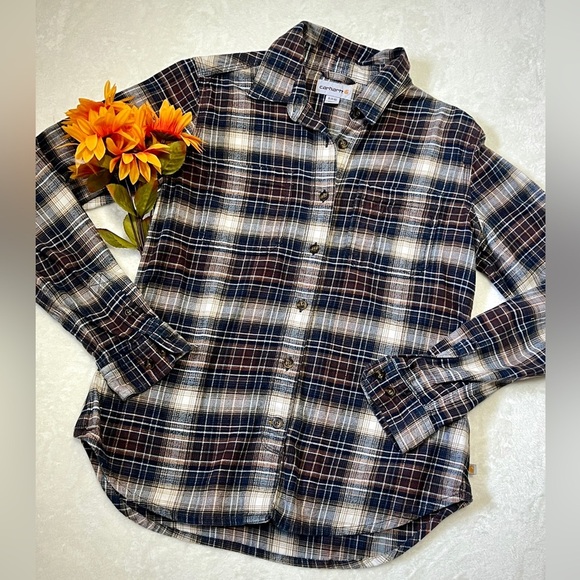 Carhartt Women's Button-Down Plaid Flannel - Small - Picture 2 of 6